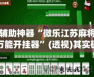 推荐一款“微乐卧龙辅助神器”附开挂脚本详细步骤-第3张图片