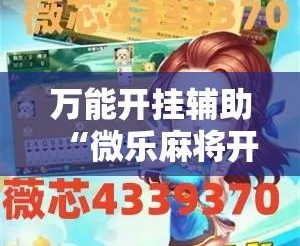 分享科普“微乐麻将开挂视频教程全集”的确有挂-第2张图片